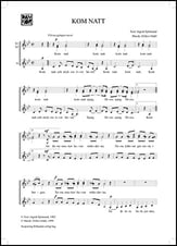 Kom Natt SSA choral sheet music cover